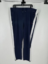 Polo Ralph Lauren Track Pants Tapered Sweatpants Zip Ankle Navy Blue Men XXL 2XL