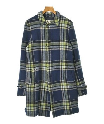 robe de chambre Balmacaan Coats NavyxWhitexGreen(Check Pattern) 2200609853184