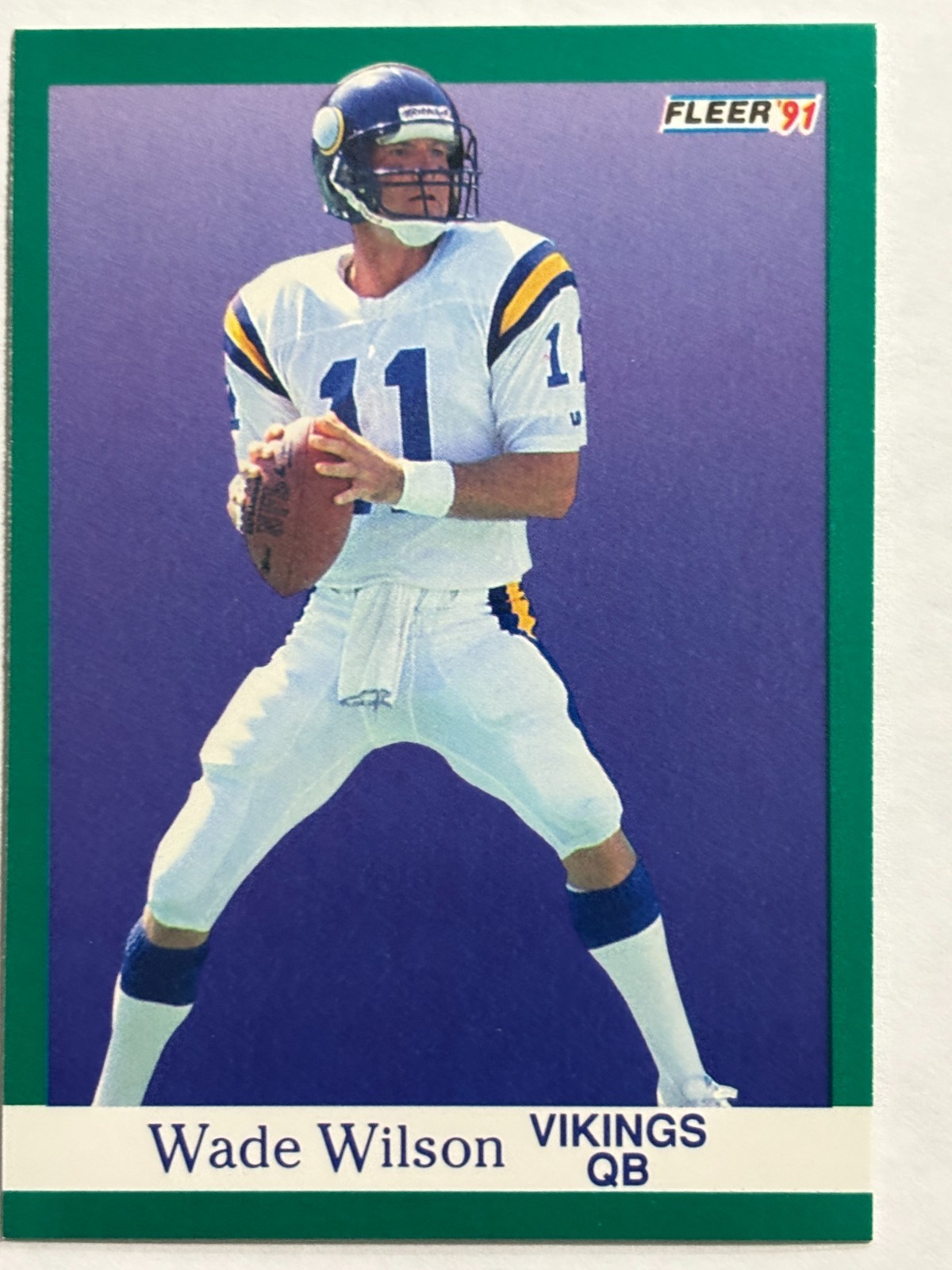 1991 Fleer #289 Wade Wilson Minnesota Vikings