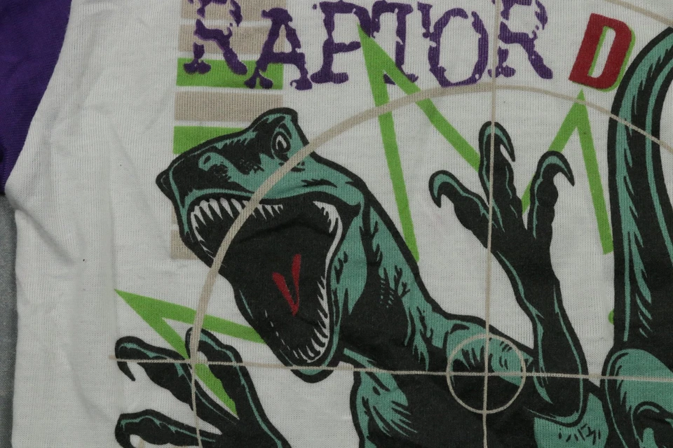Camisa De Colección El Mundo Perdido Parque Jurásico Juvenil 12-14 Manga Larga Raptor Años 90 Foto 2 de 4