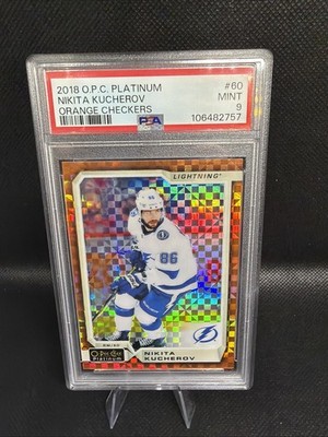 2018-19 OPC Platinum - Nikita Kucherov Orange Checkers /25 PSA 9 Lightning
