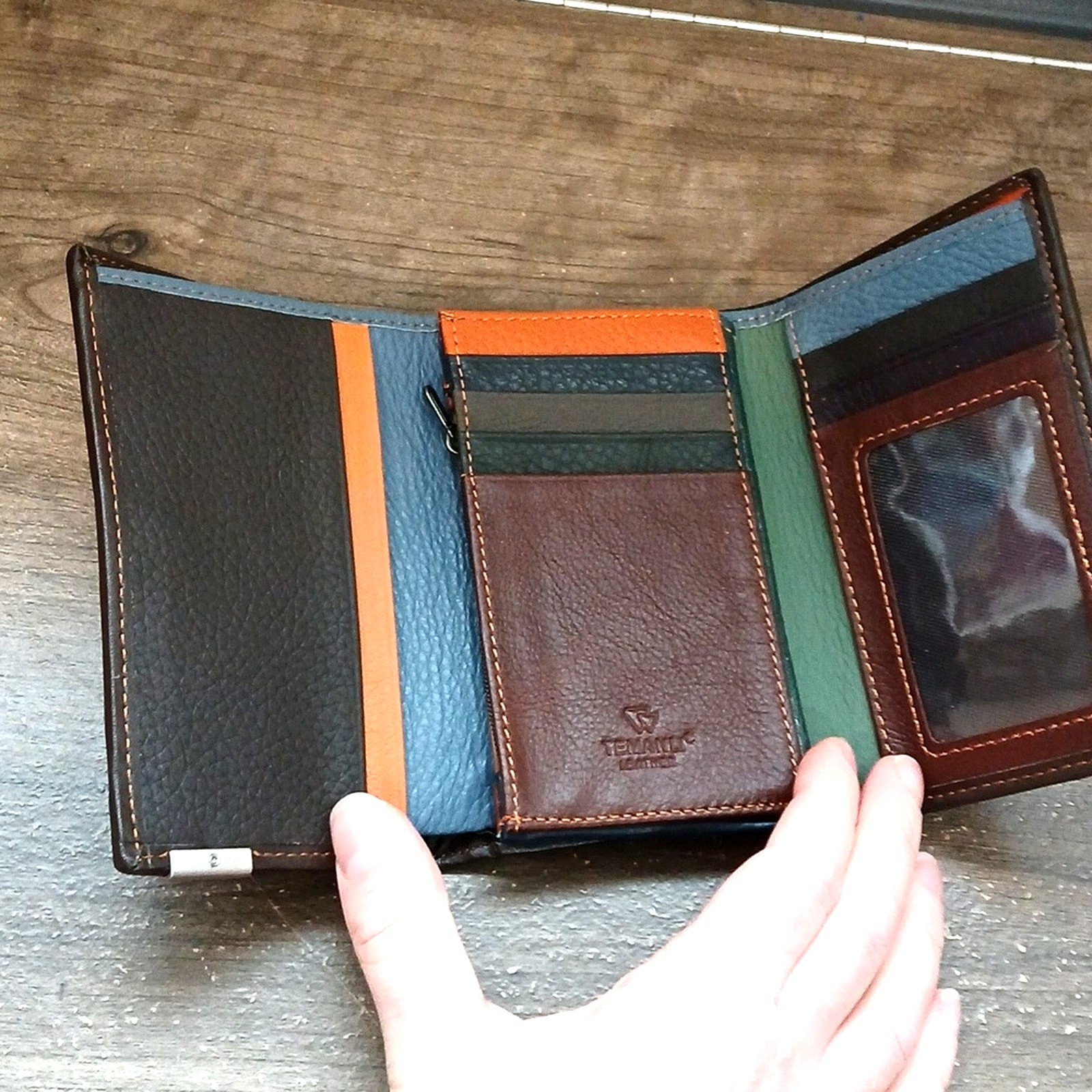 Temanli Multicolored Patchwork Wallet Extra Pocke… - image 4