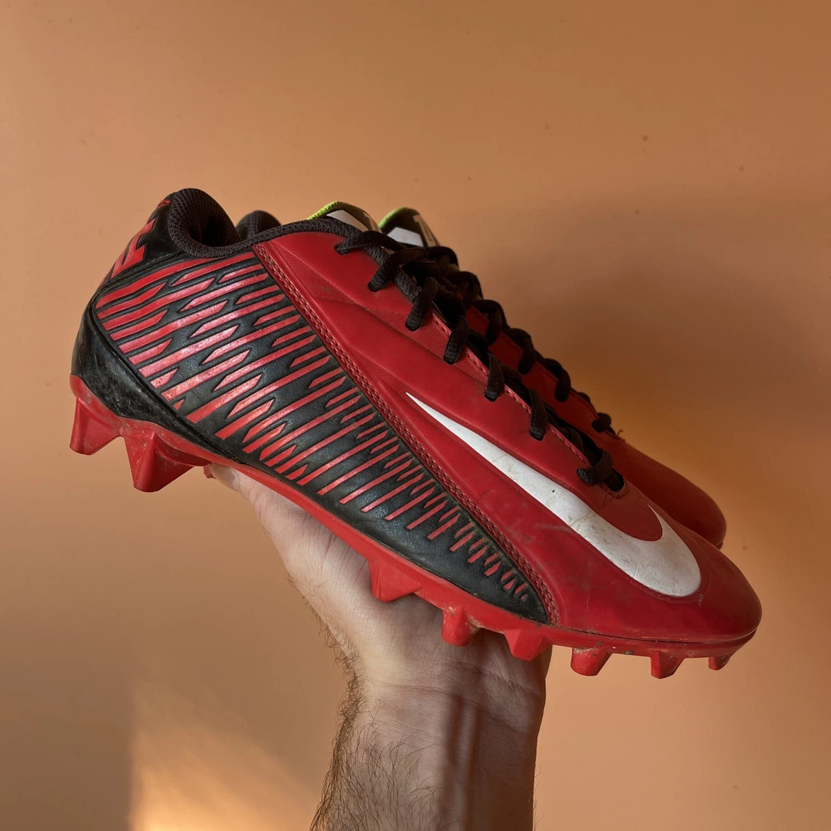 Nike Vapor Strike 4 Low Football Cleats Mens 9.5 Red 642787  display picture 3