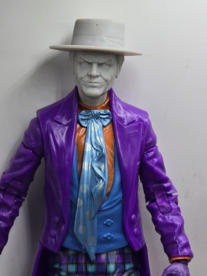 3d Printed BAT VIGILANTE NAPIER JOKE MAN HAT HEAD 1:10 7'' Select Dc MULTIVERSE 