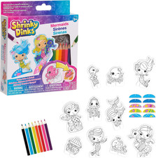 Shrinky Dinks Minis Mermaids, Includes 10 Preprinted Shrinky Dinks, Kids Art and