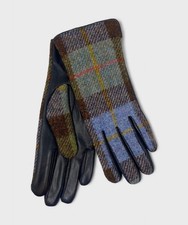 Galise One Fres Hat Women's Leather  Wool Gloves, Moss Tartan GUDLW.MOT