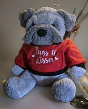 Huge Pug Dog Plush Soft Toy By MTY International Pugs  Kisses 26X18  Hoodie