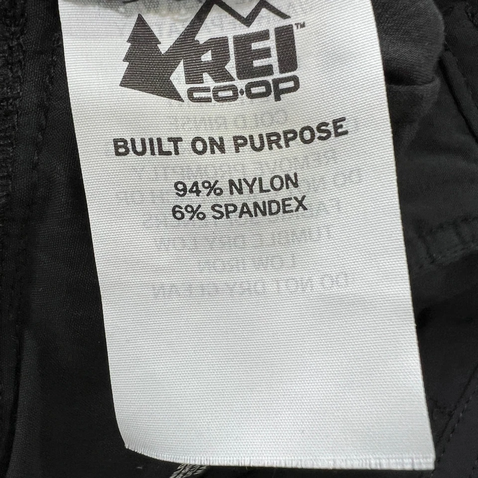 Pantalones de chándal REI Co-op para mujer 4 negros de nailon cargo senderismo aire libre viaje al aire libre Foto 4 de 4