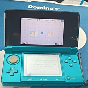 Nintendo 3DS Aqua Blue Handheld Console w/ Mario Kart 7, 3D Audio, Wi-Fi