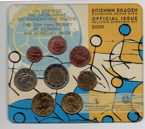GRIECHENLAND 2009 II KMS Offizieller Euro Kursmünzensatz Auflage: 7500