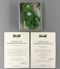 Steiff Club Event Teddy 2014 10cm Green Limited Edition Used