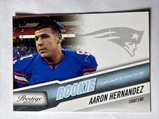 2010 Playoff Prestige Blue #201 Aaron Hernandez 887/999 Patriots!!