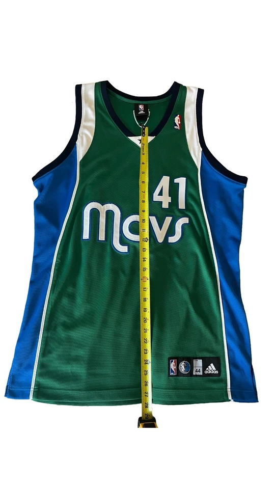 Camiseta Adidas Auténtica Dallas Mavericks Dirk Nowitzki Talla 44 L Para Hombre De Colección Foto 4 de 4