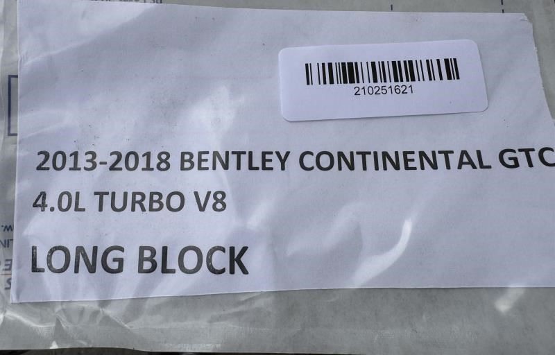 13-18 Bentley Continental GTC Engine Motor 4.0L Turbo V8 Long Block P