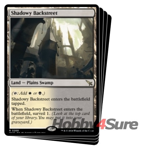 Shadowy Backstreet X4 M/CASI NUEVO Magic: The Gathering Magic: The Gathering Asesinatos en la mansión Karlov - Imagen 1 de 1