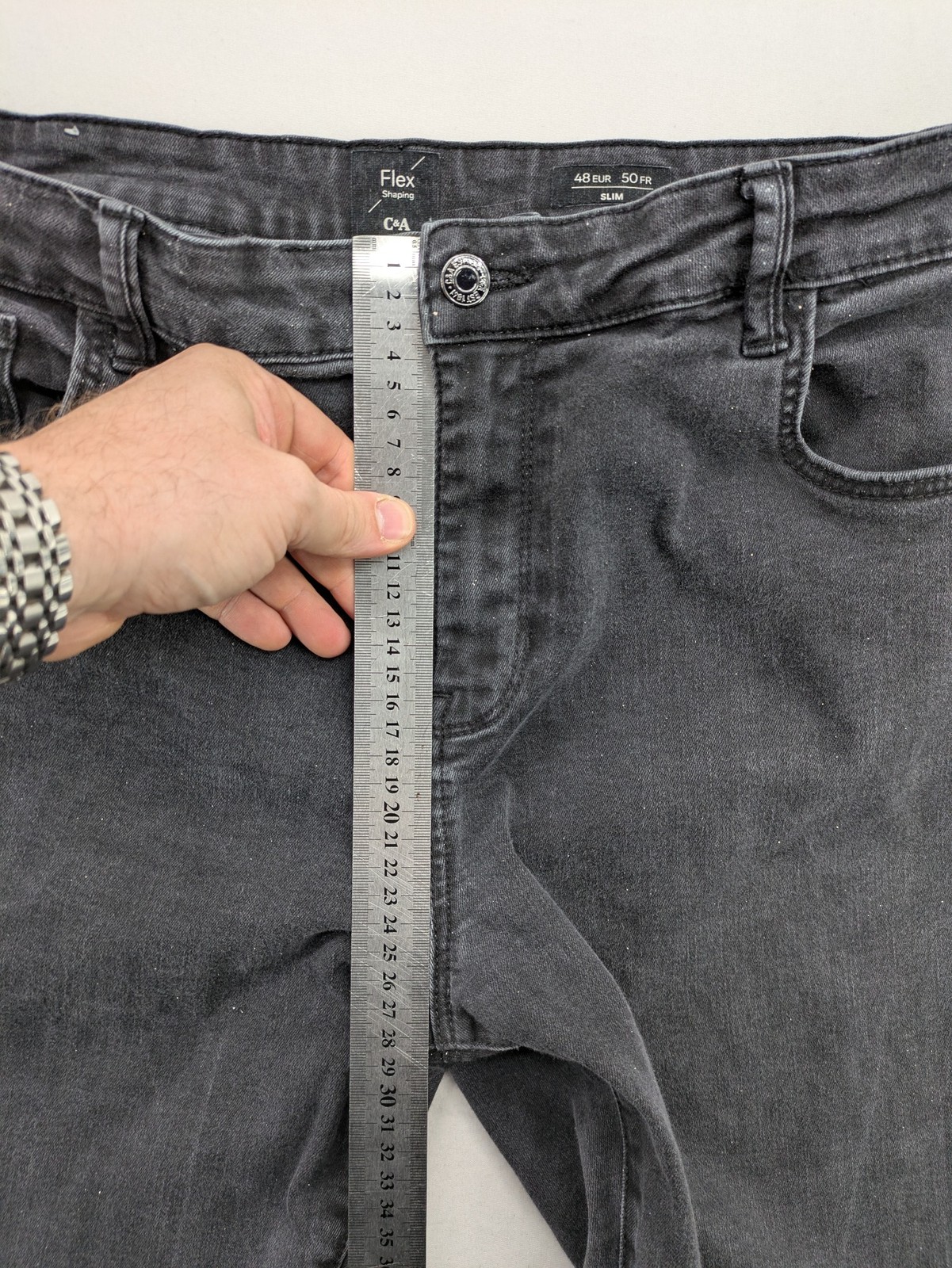 C&A Damen Jeans Größe 48 Slim Fit Grau Flex Shaping Stretch Denim image 5