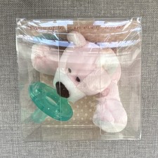 WubbaNub Pink Bear Infant Pacifier Stuffed Animal BPA-Free Silicone