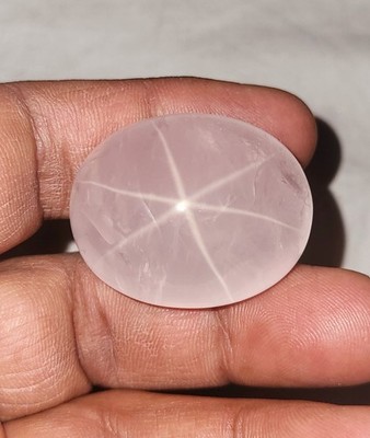 150.5 Carat 35x28x21.3 MM Natural Rose Quartz 6 Ray Star Oval Cabochon Gemstone