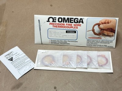 5x Pack Lot Omega SA1-J-72 Self Adhesive Precision Fine Wire Thermocouples