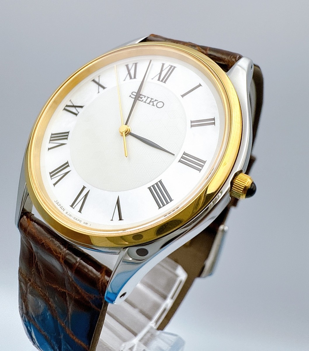 SEIKO 8J41-0AJ0 Dolce Quartz Men's Watch Roman Number White Dial w
