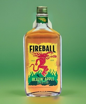 Fireball Blazin  Apple Whisky Bar Man Cave Advertisement Cardboard Display  NEW