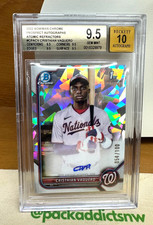 2022 BOWMAN CHROME AUTO ATOMIC REFRACTOR /100 CRISTHIAN VAQUERO BGS 9.5 / 10