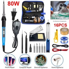 80W Electric Soldering Iron Welding Gun Tool Kit Solder Wire Desoldering Pump
