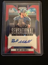 Blake Mitchell 2025 Prizm Sensational Signatures Red #17/99 - Kansas City Royals