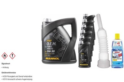 11L MANNOL Motoröl 7707 5W-30 API SN/CF inkl. Schlauch + Scheibenreiniger