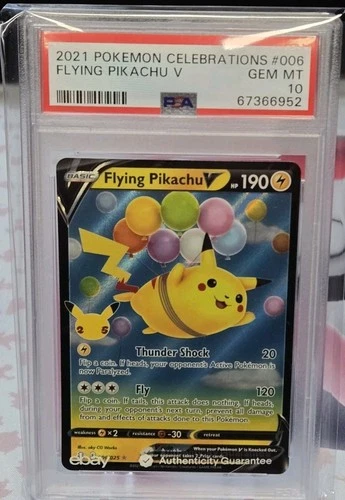 Pokemon TCG Celebrations #006 Flying Pikachu V PSA 10 Gem Mint