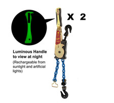 2  x Transport Maxibinder Restraint Loadmax Ratchet Load Binder for 10mm Chain 