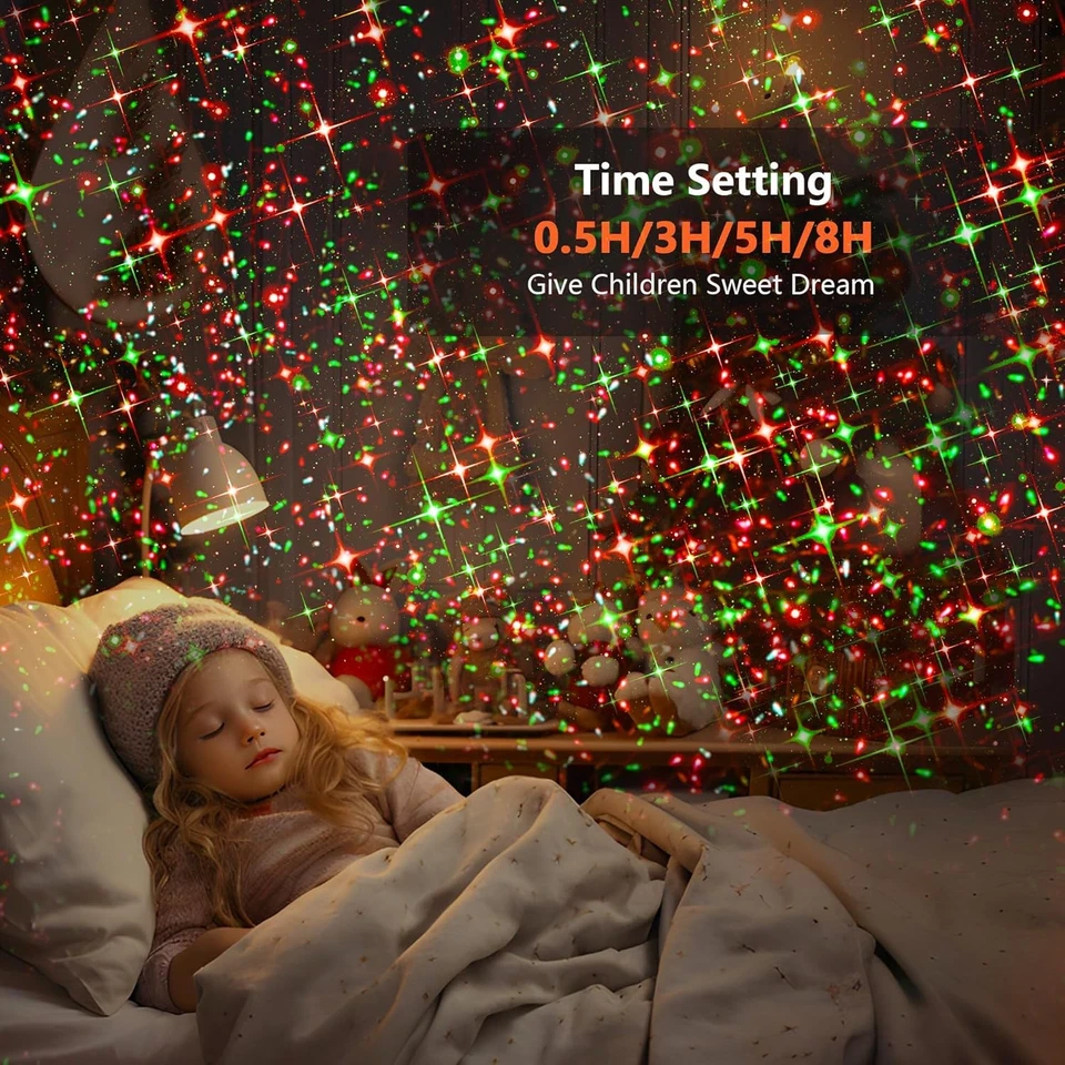 Christmas LED Laser Projector Lights Rotate Projection Lamp Indoor Outdoor Decor - Image 4 of 4