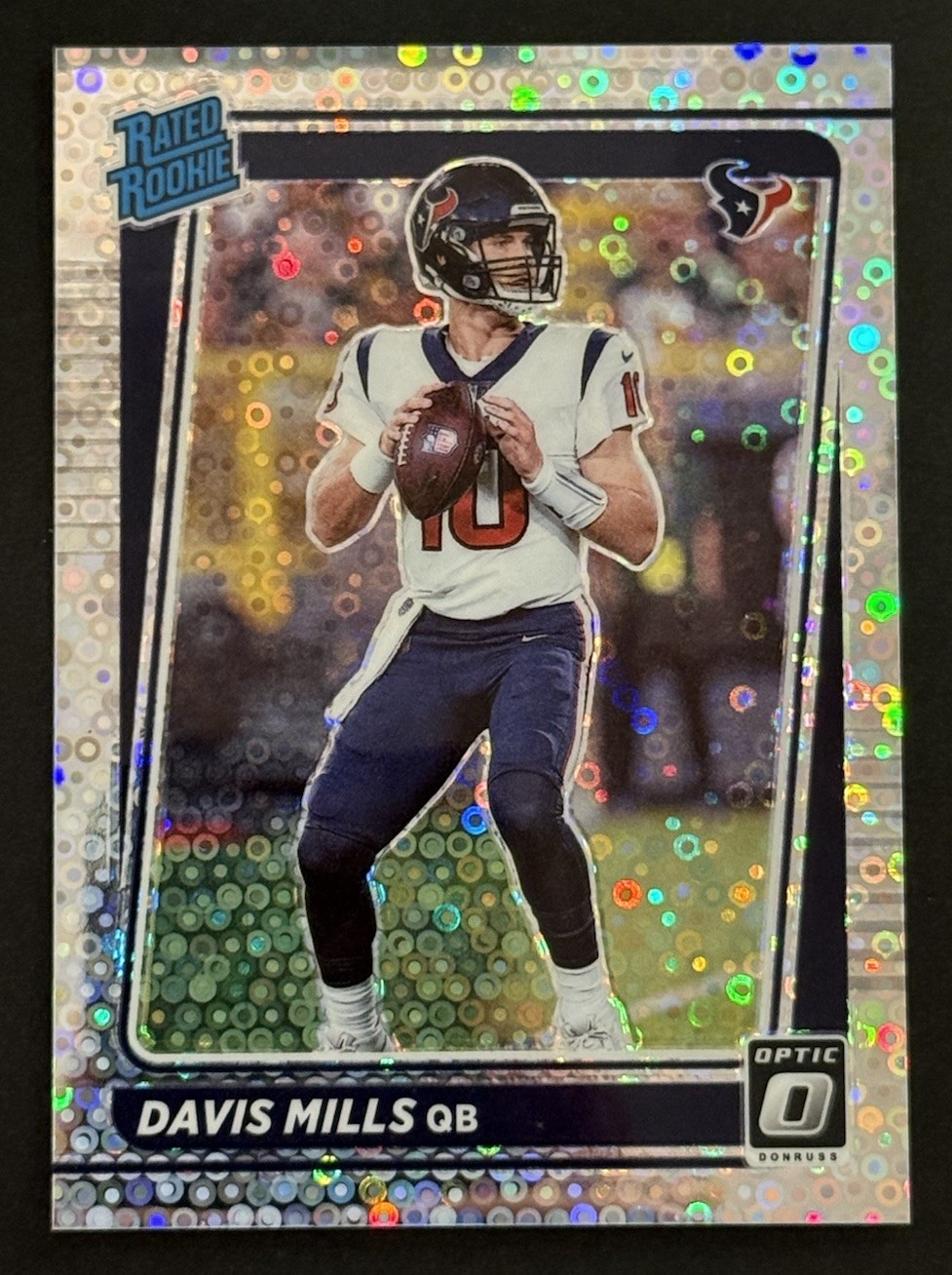 2021 Panini Donruss Optic Rookie Davis Mills #222 Silver Circles Prizm /125 (RC)