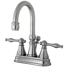 Kingston Brass KS261.NL Naples 1.2 GPM Centerset Bathroom Faucet - Nickel