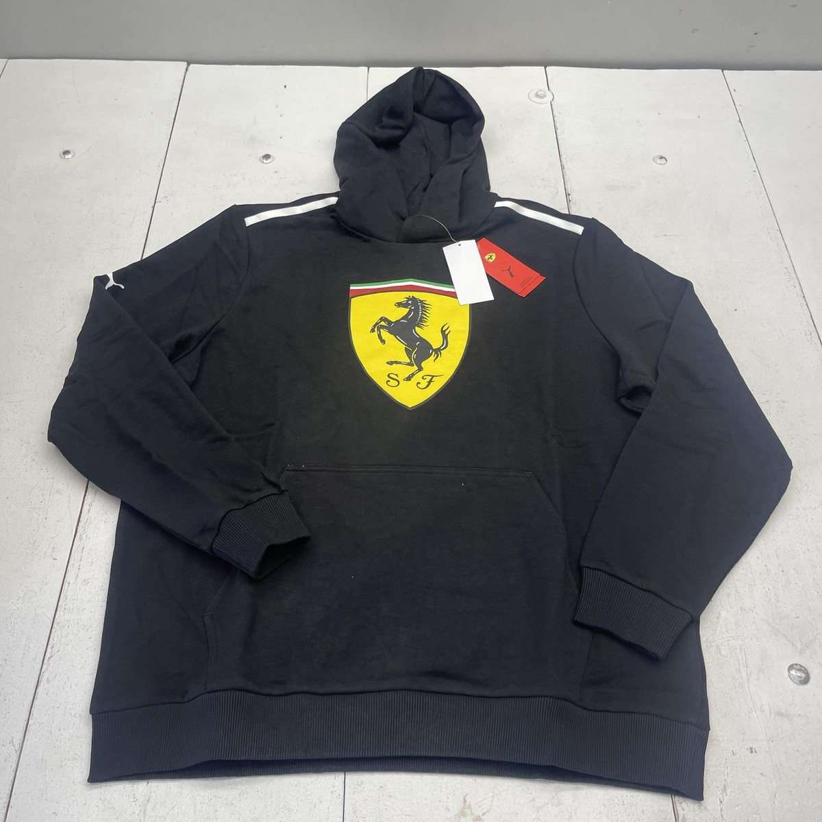 FERRARI　刺繍ロゴー2XL✕1  PU XL✕2 松風 Ferrari Hoodie Sweatshirt Mens XL Black F1 Formula 1 Puma Big