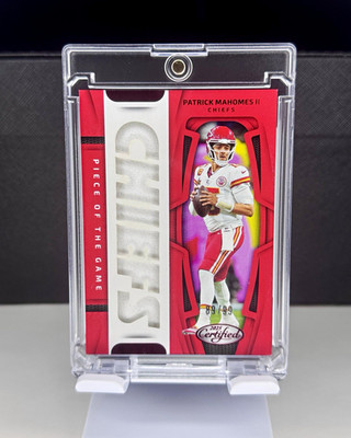 Panini 2025 Certified Patrick Mahomes II Piece of the Game POG-PMS Red /99