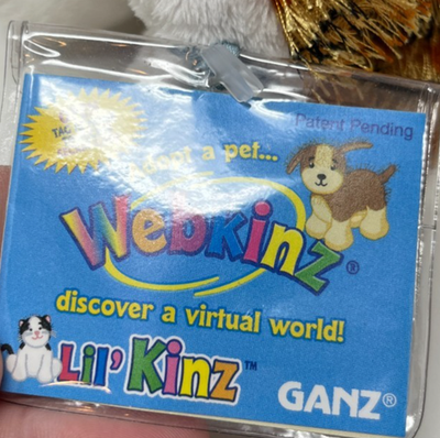 Ganz Webkinz Alley Cat With Code Plush Lil Kinz Striped Size 6