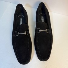 Stacy Adams Mens Black Suede Bit Loafers Memory Foam Dress Shoes 25139-008 9.5M