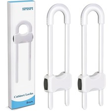 Proof Cabinet Locks U-Shaped Safety Latches Adjustable Kitchen