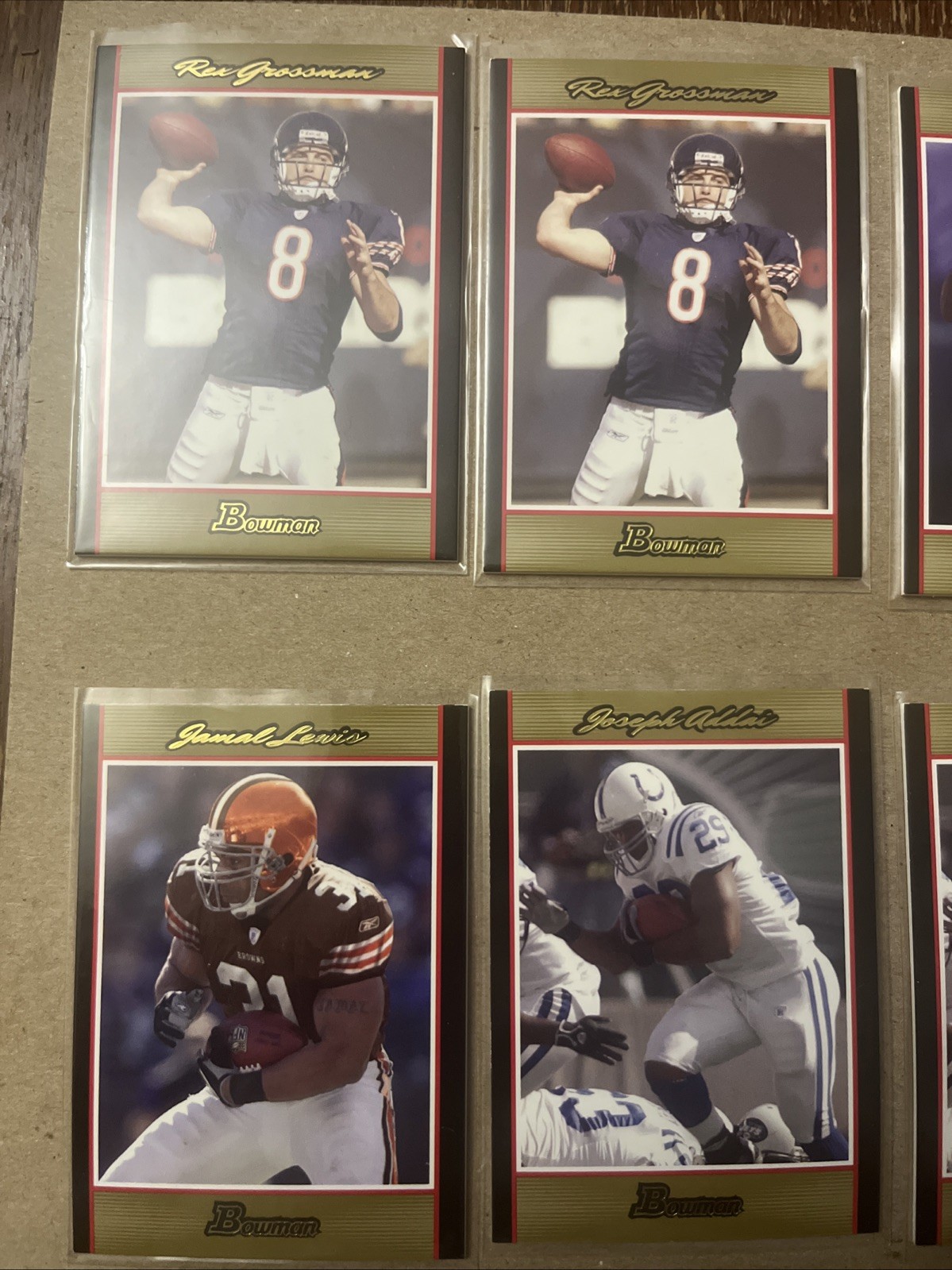 2007 bowman gold thick football cards you pick A2B8