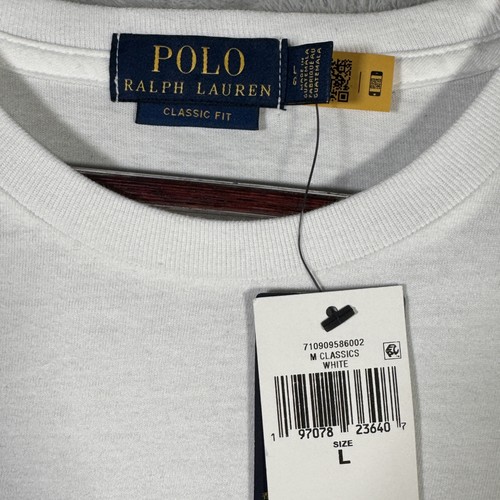 Polo Ralph Lauren Shirt Mens Large White American Flag Graphic Classic Fit Tee - Picture 3 of 9