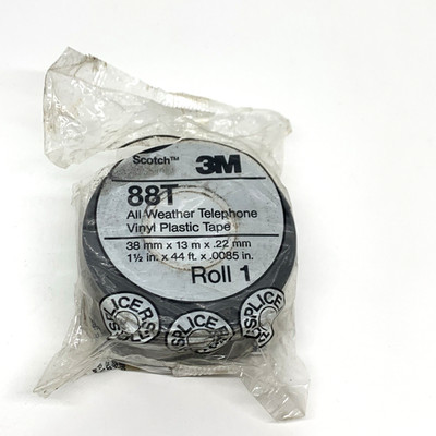Scotch 3M Electrical Tape 88T All Weather Telephone Vinyl Plastic Tape 1.5''x44ft