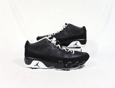 Nike Air Jordan 9 G Retro #45 Barons OREO Golf Shoes Sz 10 NEW