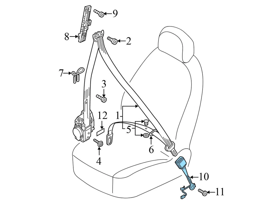 2019 AUDI A6 QUATTRO - Front SEAT BELT Buckle / Receiver 8W0857755A - Image 3 of 4
