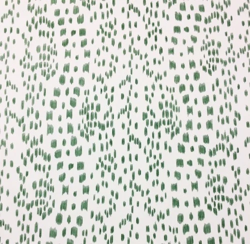 BRUNSCHWIG & FILS LES TOUCHES GREEN GEOMETRIC HIGH END FABRIC 2.2 YARDS 54"W
