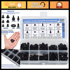 400PCS Computer Screws Standoffs Kit for Motherboard, HDD, SSD, PC Repair