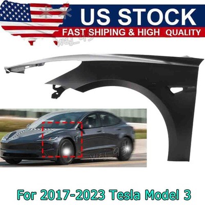 For 2017-2023 Tesla Model 3 Front Driver Left Side LH Fender 1081401E0D Painted