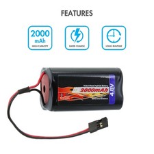 1PC 4.8V 2000mAh NiMH Square Receiver RX Battery Pack for RC Receivers Airplanes