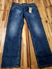 Levis 514 Straight Jeans Dark Blue Denim Stretch Men Size 30 L31 Hemmed BNWT
