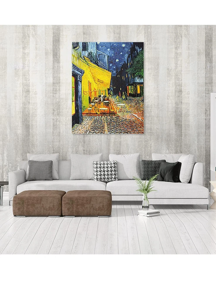 - Café terraço à noite. Reprodução artística de Vincent Van Gogh. Impressão giclée em C... - Imagem 3 de 4